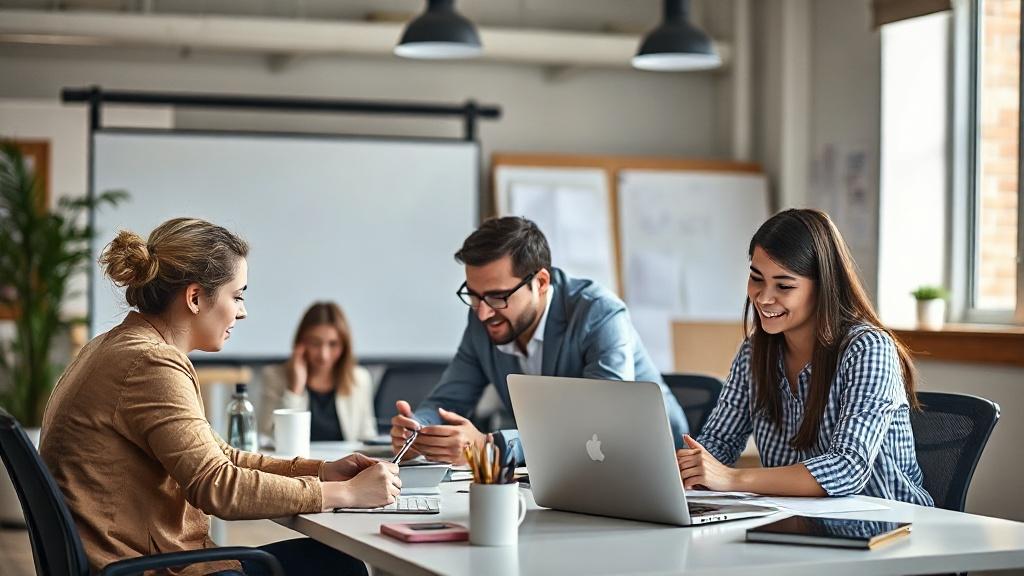 Photo of a working marketing agency.фото